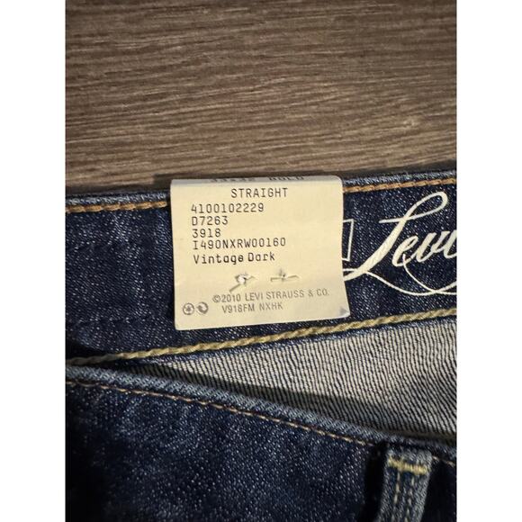 Levi's Bold Curve Straight Leg Dark Wash Jeans Size 33 x 32 NWT - Picture 9 of 10